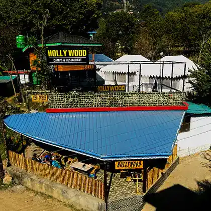 Hollywood Camps and Restaurant Bir Billing Front View